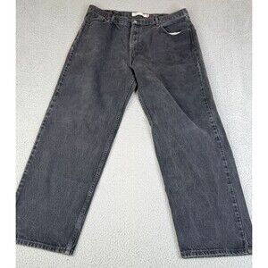 Levi's 550 Relaxed Jeans Mens 42x32 Black Light Wash Tapered Streetwear